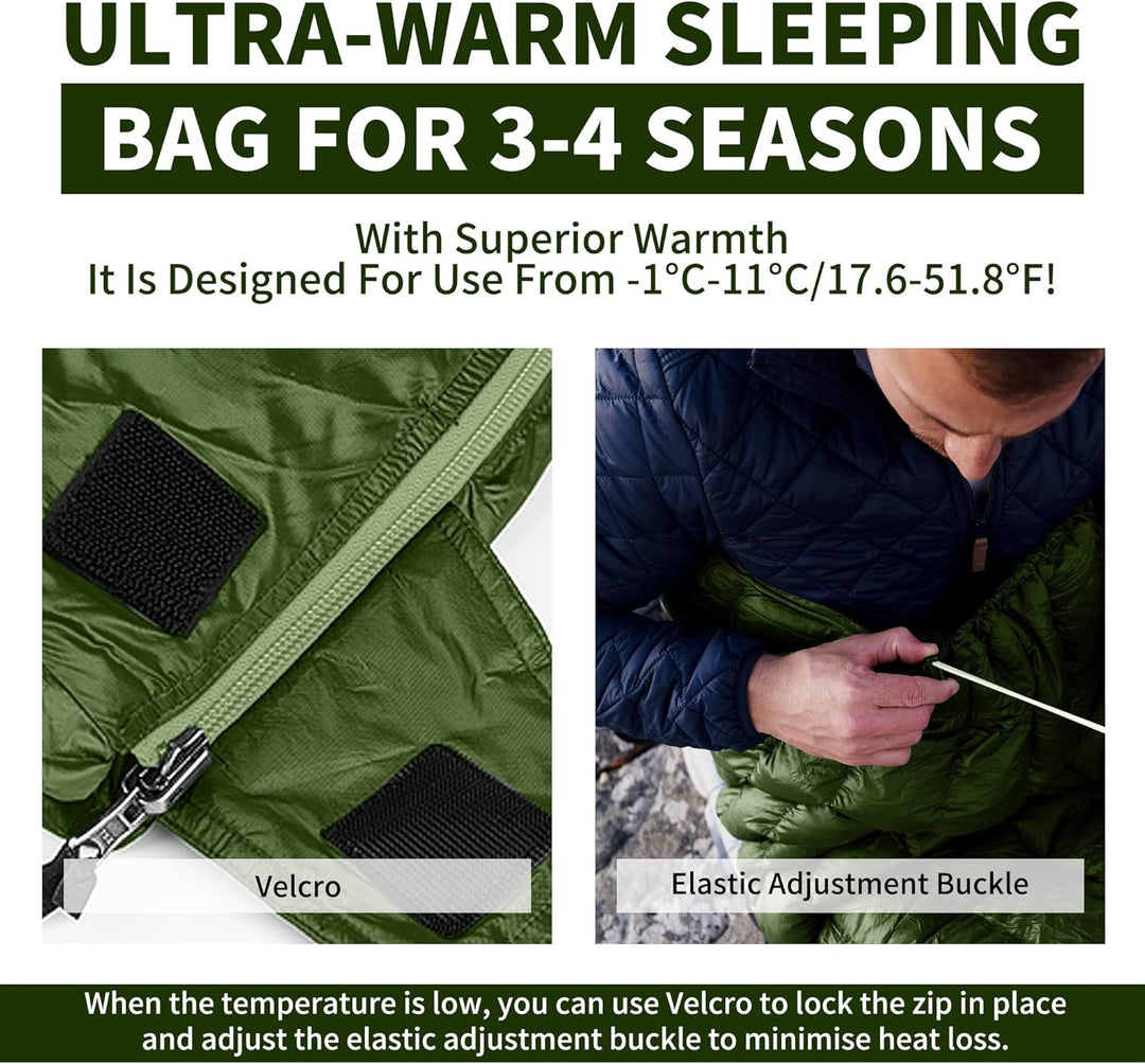Naturehike Daunenschlafsack Ultraleicht Schlafsack Kompakte Tragbar Umschlag 650 FP 3-4 Jahreszeiten