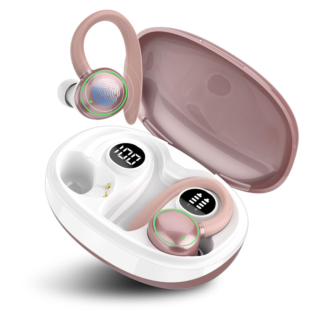 Bluetooth Kopfhörer Sport, Kopfhörer Kabellos Bluetooth 5.4 mit 4 Mic, In Ear Kopfhörer Bluetooth EN