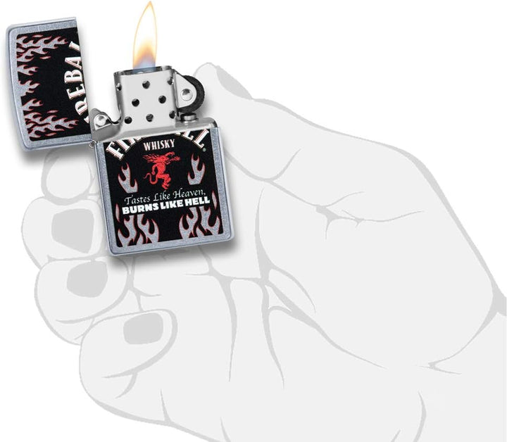 Zippo Feuerzeug Fireball Pocket, Sonstige, Chrome, Regular, Fireball