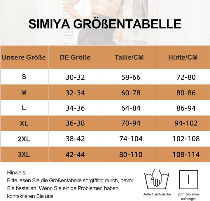 SIMIYA Bauchweg Unterhose Damen Hohe Taille Shapewear, Bauchkontrolle Höschen Shaping Unterwäsche Le