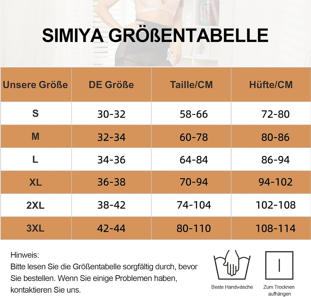 SIMIYA Bauchweg Unterhose Damen Hohe Taille Shapewear, Bauchkontrolle Höschen Shaping Unterwäsche Le