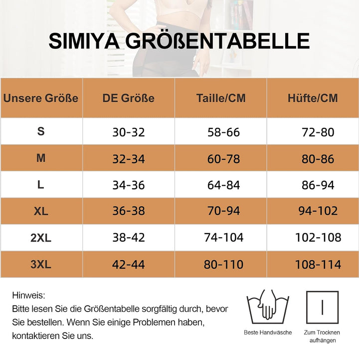 SIMIYA Bauchweg Unterhose Damen Hohe Taille Shapewear, Bauchkontrolle Höschen Shaping Unterwäsche Le