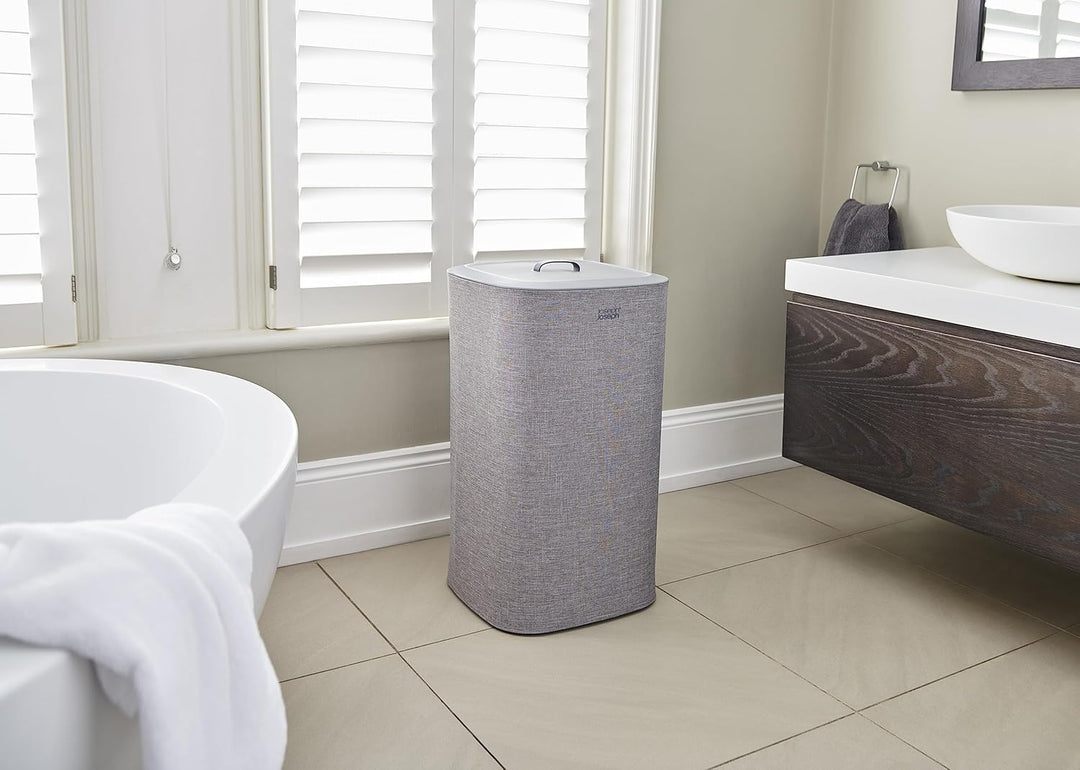Joseph Joseph Laundry 2er Set - Hold-All 35L Faltbarer Wäschesammler und Tota 60L Wäschekorb mit dec