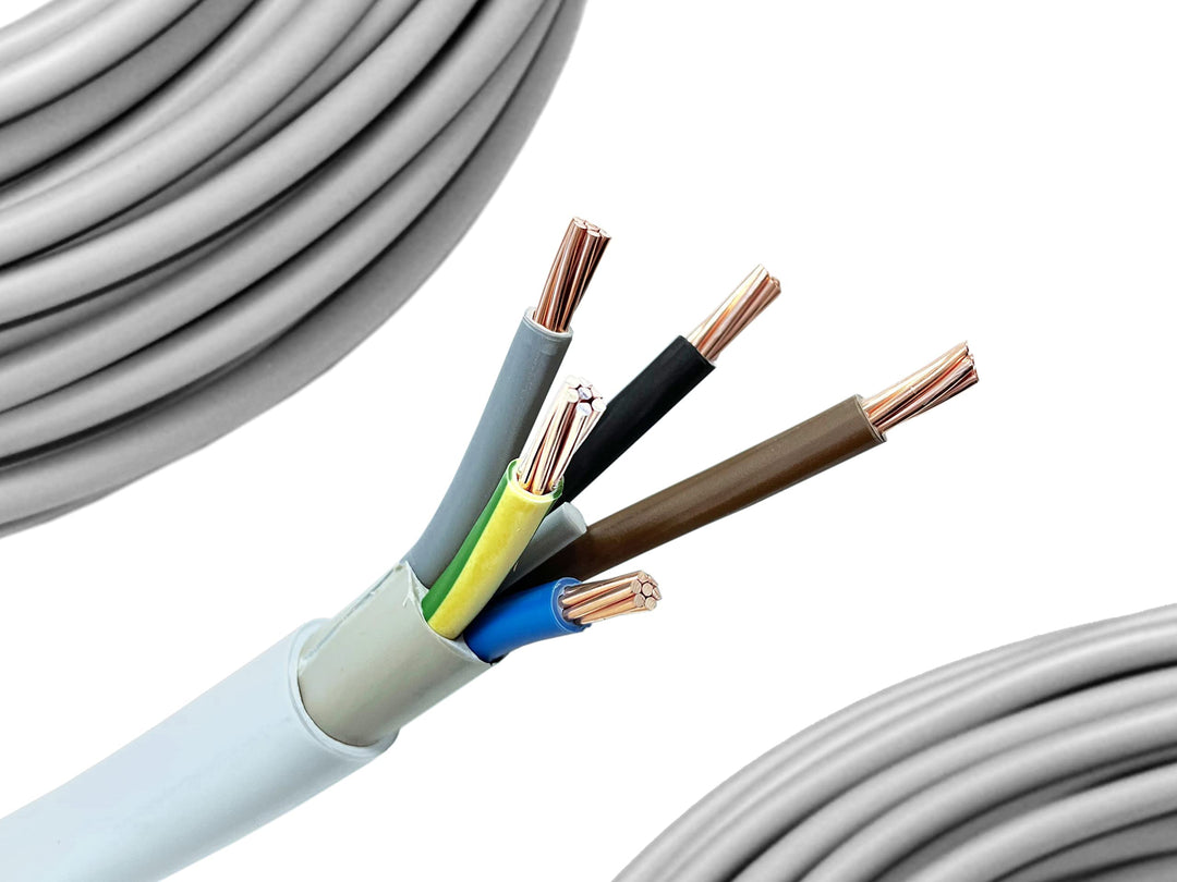 NYM-J 5x16mm² Feuchtraumkabel Mantelleitung 1-25 Meter, Länge:10 Meter, 10 Meter