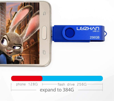 leizhan USB Speicherstick 2.0 OTG Metall Pendrive für Android Smartphone USB Flash Disk Micro USB Pe