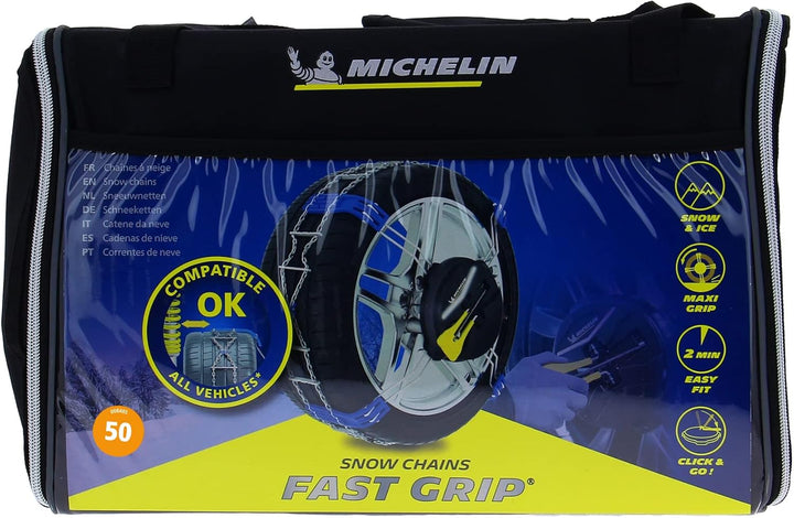 MICHELIN 008485 FAST GRIP Catene da Neve a montaggio frontale, compatibile veicoli non catenabili, N