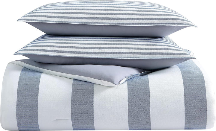 Nautica Home | Fairwater Collection | 100% Cotton Mediterranean Inspired Design Herringbone Weave Du