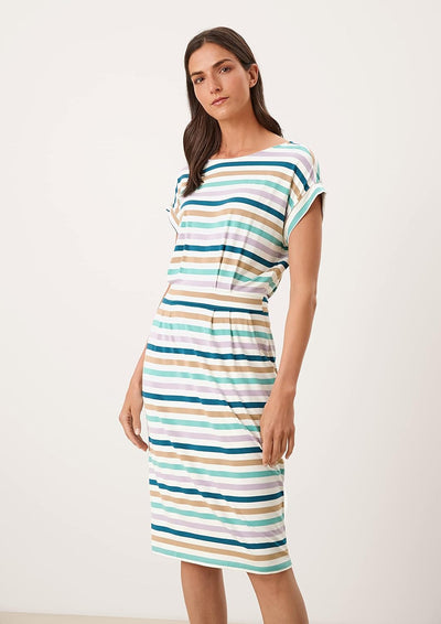 s.Oliver Damen Dress Kleid 32 Off-white Stripe (02g4), 32 Off-white Stripe (02g4)