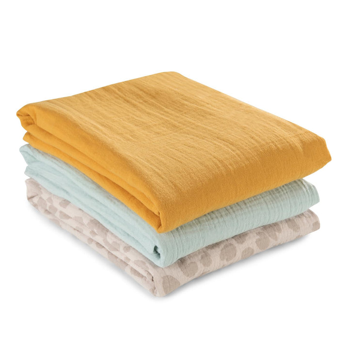hauck 3 Musselintücher für Babys Cuddle N Clean, Spucktücher Pucktücher Stilltuch aus 100% weicher B