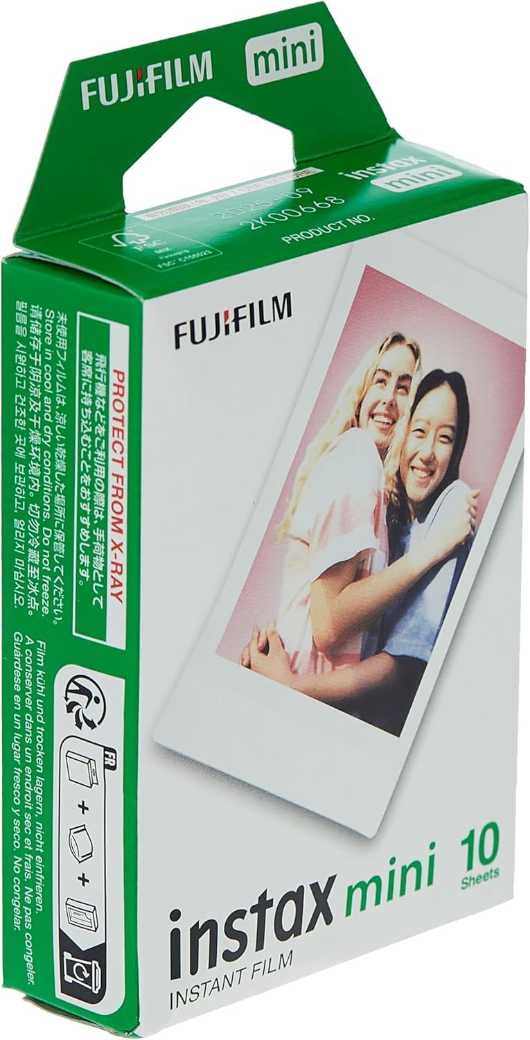 Fuji 96090 Instax Mini Sofortbildfilm, 10 Blatt, 5 Stück, Weiss