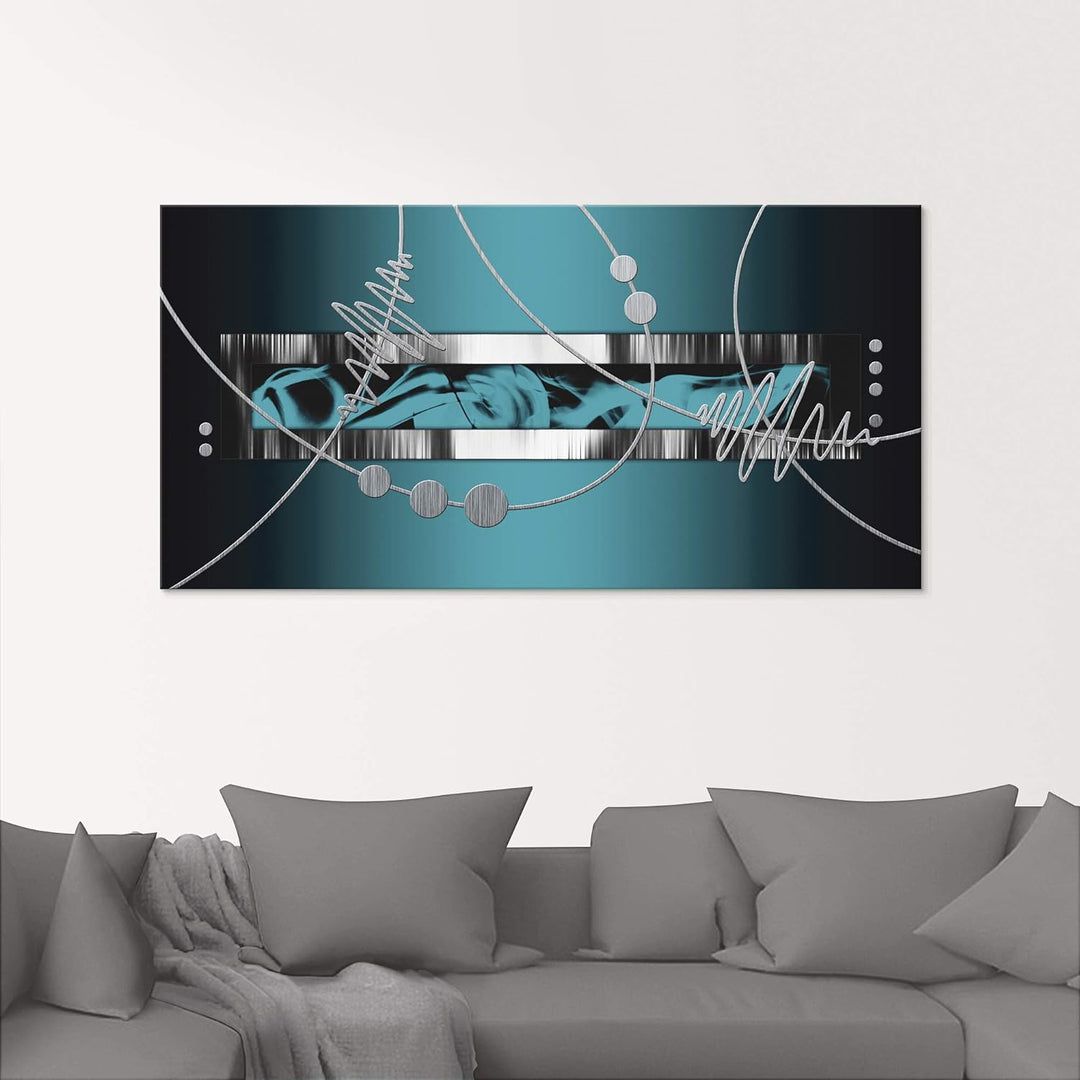 ARTland Glasbilder Wandbild Glas Bild einteilig 60x30 cm Querformat Moderne Kunst Abstrakt Muster Gr