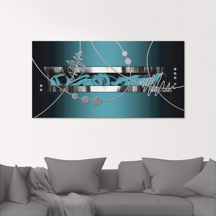 ARTland Glasbilder Wandbild Glas Bild einteilig 60x30 cm Querformat Moderne Kunst Abstrakt Muster Gr