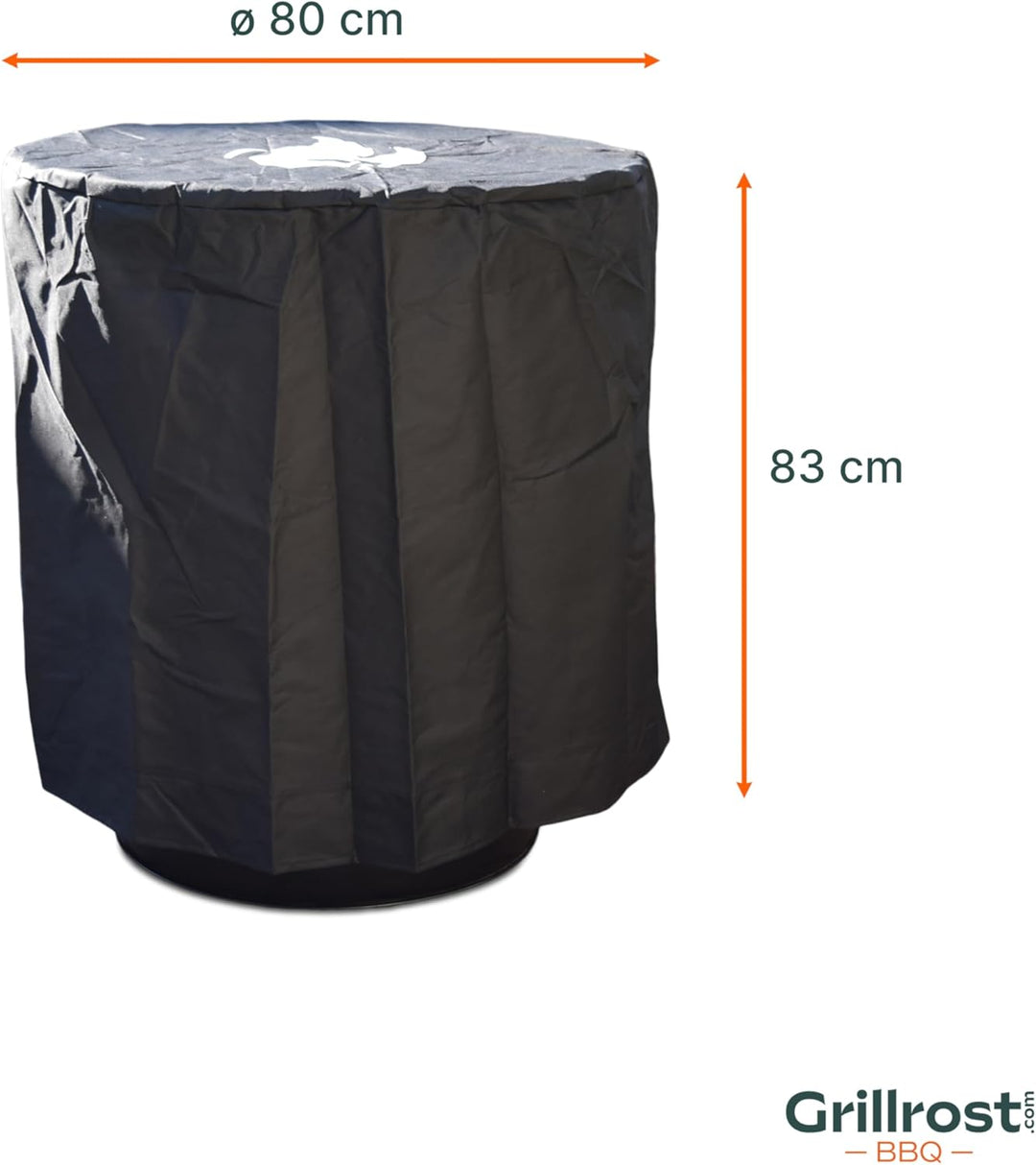 Grillrost.com Das Original 80er Abdeckhaube für alle Feuerplatten mit 80cm Durchmesser - robust & we