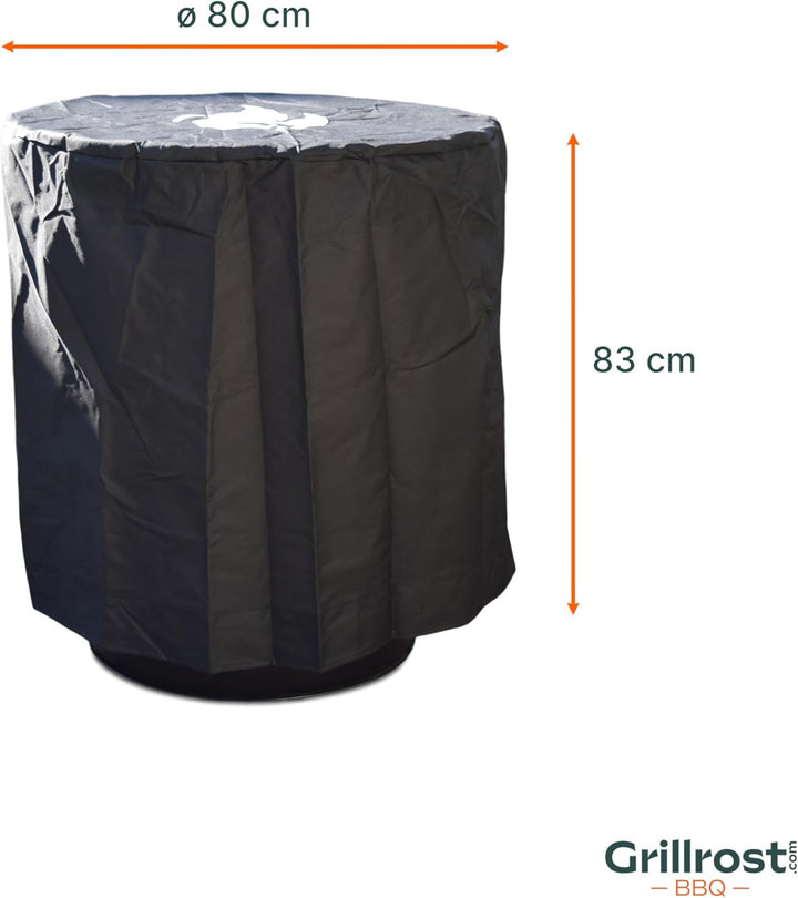 Grillrost.com Das Original 80er Abdeckhaube für alle Feuerplatten mit 80cm Durchmesser - robust & we