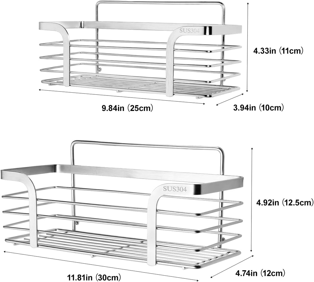 Carehabi Duschablage Ohne Bohren 2 Stück Badezimmer Organizer Duschregal Ohne Bohren Edelstahl Dusch
