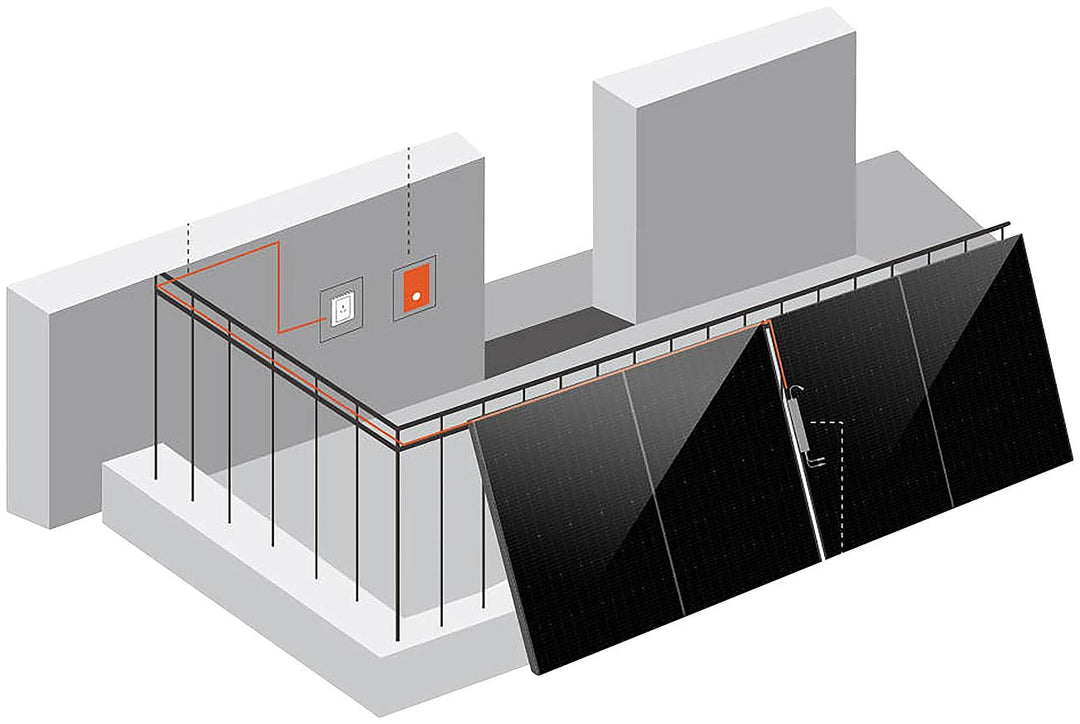 revolt Halterung Photovoltaik: Balkongeländer-Halterungen für Solarmodule bis 77cm, 20° - 60° Neigun