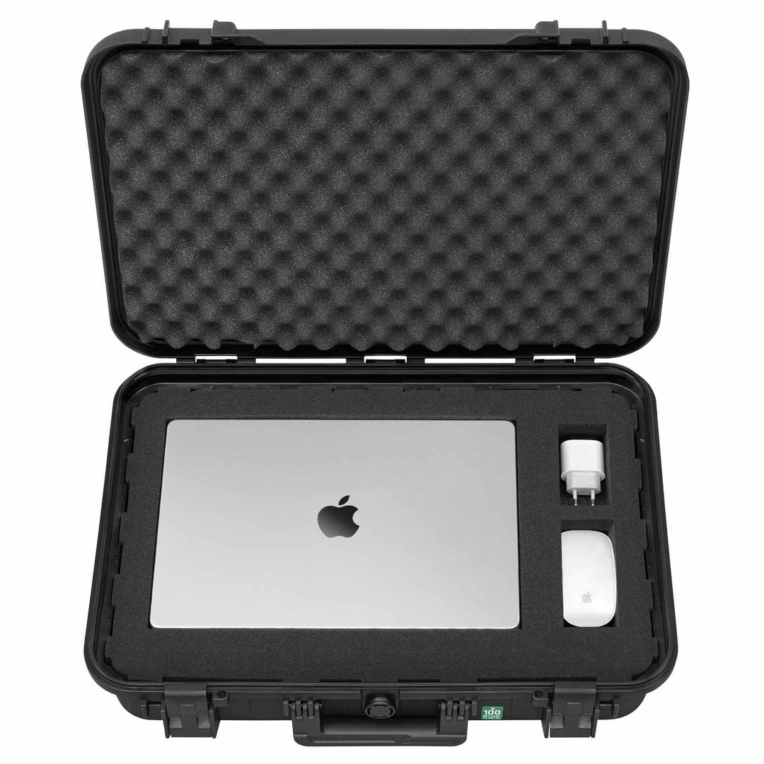 TOMcase Laptop Koffer 16–18 Zoll wasserdicht - ECO Schutzkoffer für Notebook Tablet und Zubehör - St