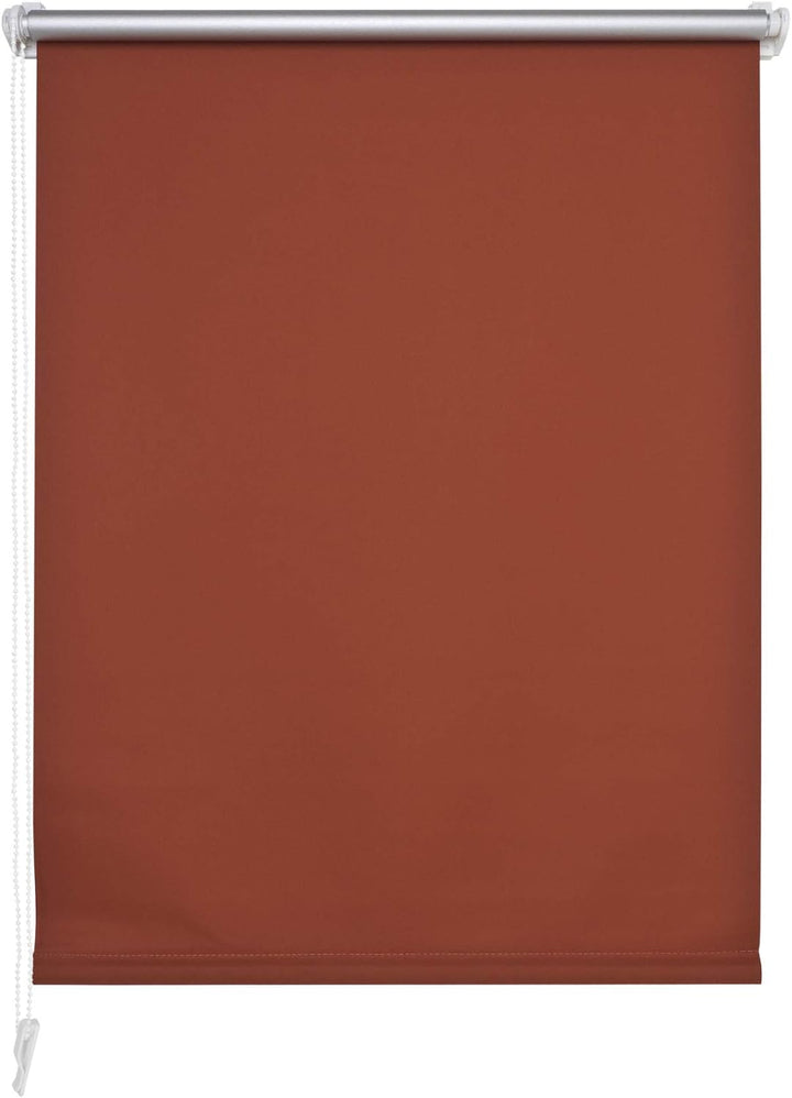 Liedeco® Rollo Klemmfix Thermobeschichtet - 120 x 150 cm Terracotta (BreitexHöhe) / lichtundurchläss