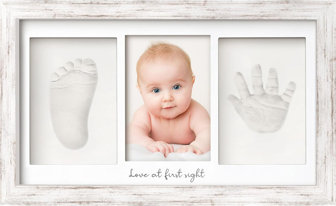 Baby Handabdruck und Fussabdruck Set - Gipsabdruck Baby Hand und Fuss für Neugeborene - Handabdruck