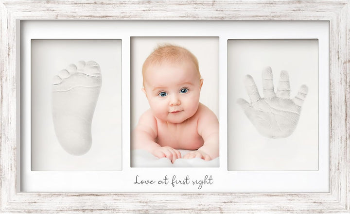 Baby Handabdruck und Fussabdruck Set - Gipsabdruck Baby Hand und Fuss für Neugeborene - Handabdruck