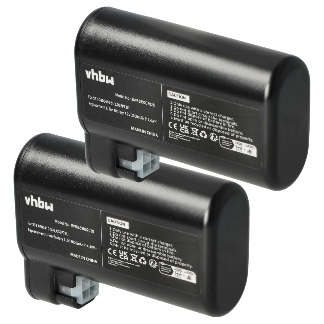vhbw 2X Akku kompatibel mit AEG Electrolux Osiris | RX8, RX7-1-TM, 900277487, RX8-1-4SWN, 900277485