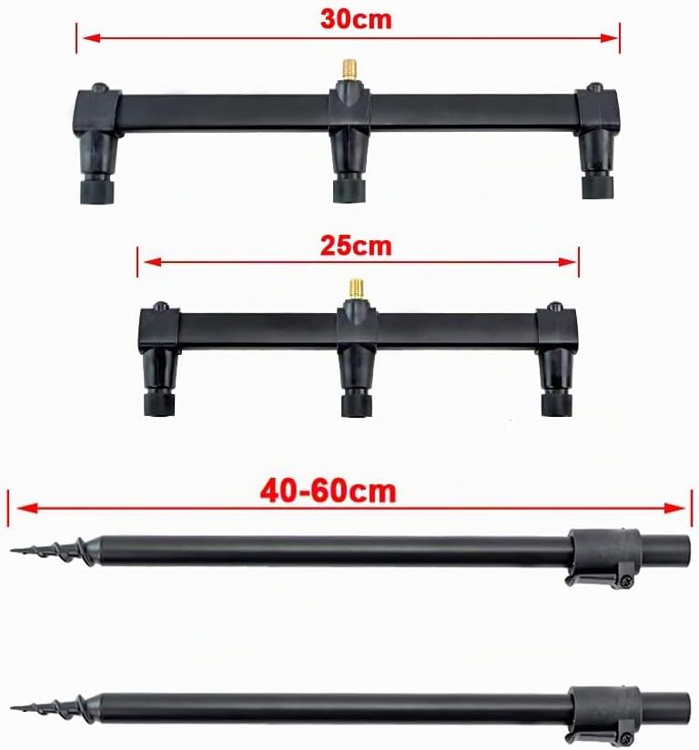 Hirisi Tackle Aluminium Karpfen Angelrute Pod Set Banksticks und Buzz Bar für 3 Angelruten (40-60) 4