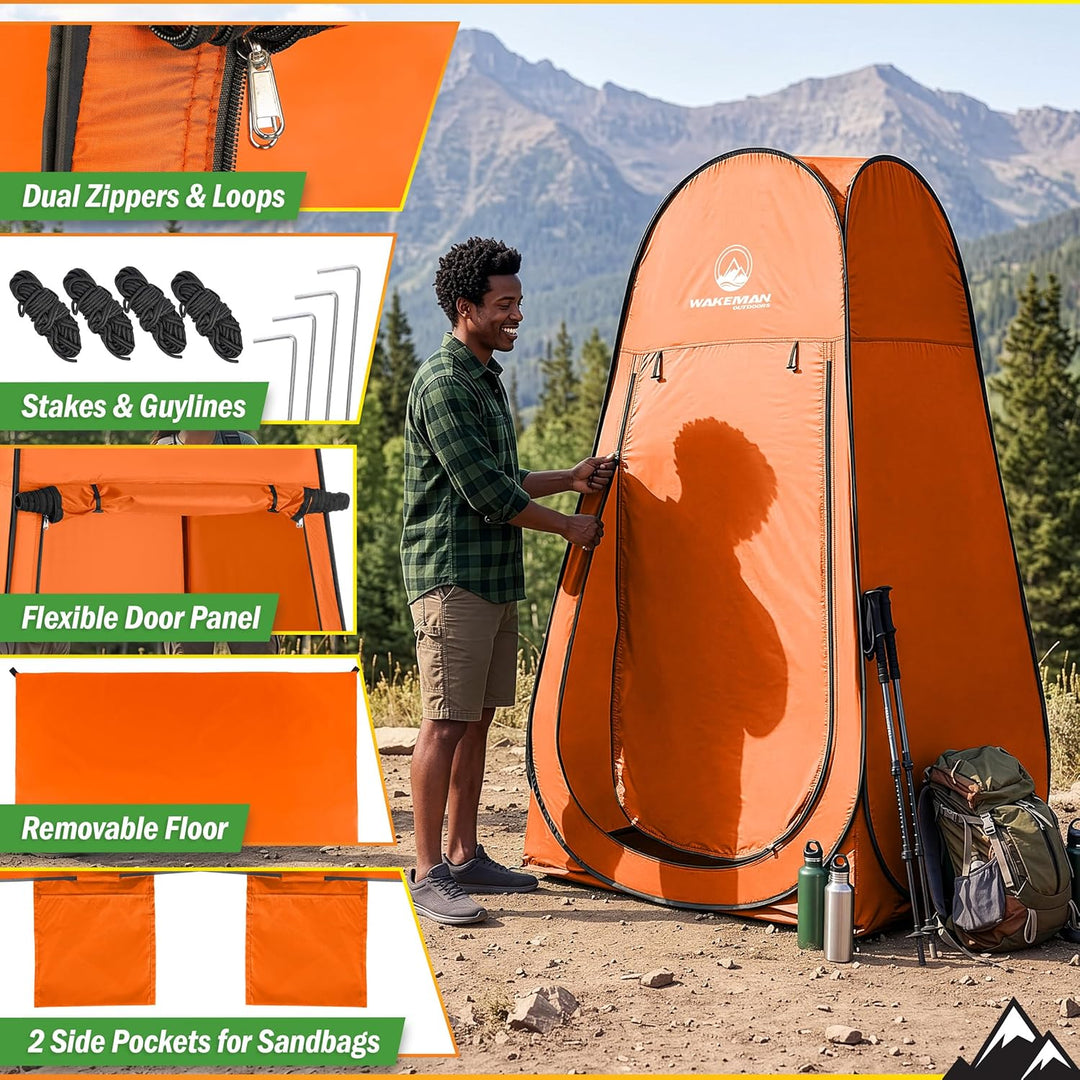 Pop-Up-Pod – Sichtschutz-Duschzelt, Ankleidezimmer oder tragbare Toilettenkabine mit Tragetasche für