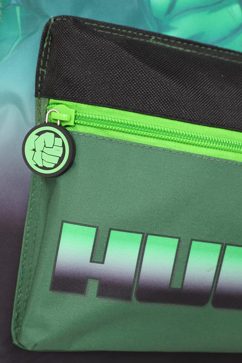 Offizieller Marvel The Hulk Avengers Kinder-Rucksack, Schultasche, grün