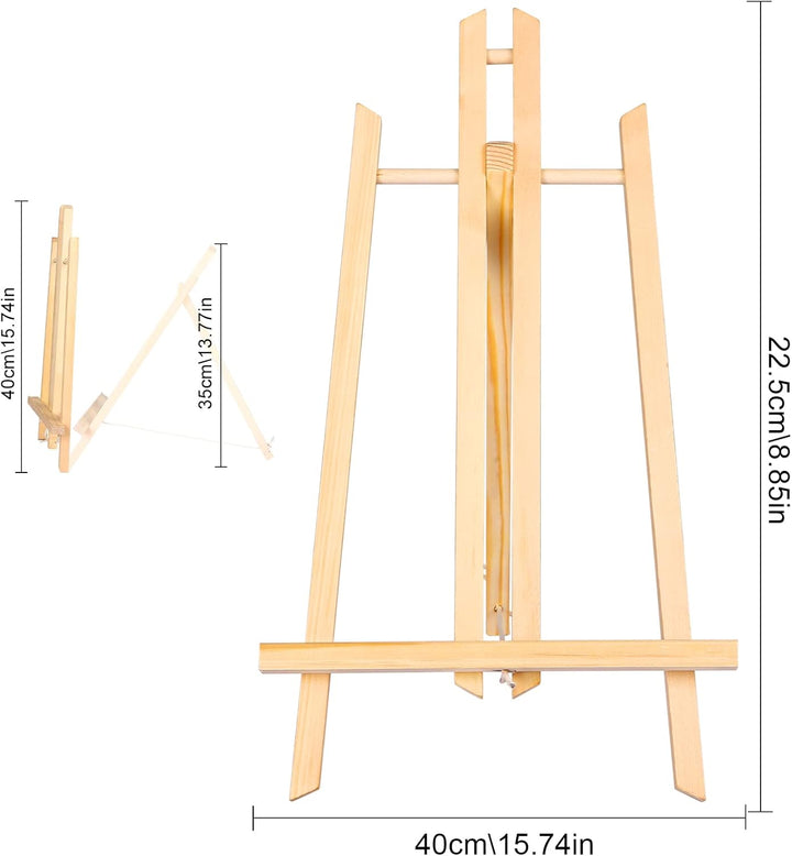 staffeleien, 2 Stück Holzstaffelei, 40cm Bild Ständer Aus Vollholz, Display-/ Tischstaffelei, klappb