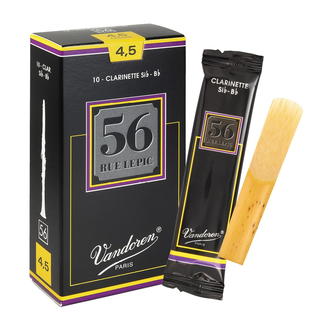 Vandoren CR5045 56 Rue Lepic Blätter für Klarinetten in Bb (Stärke 4,5), 10 Stück Strength 4.5 Einze