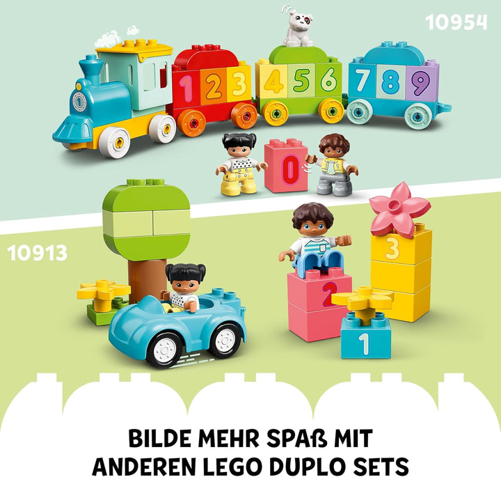 LEGO DUPLO Town ABC-Lastwagen, Lernspielzeug für Kleinkinder ab 2 Jahren, ABC-LKW-Spielzeug mit Anhä