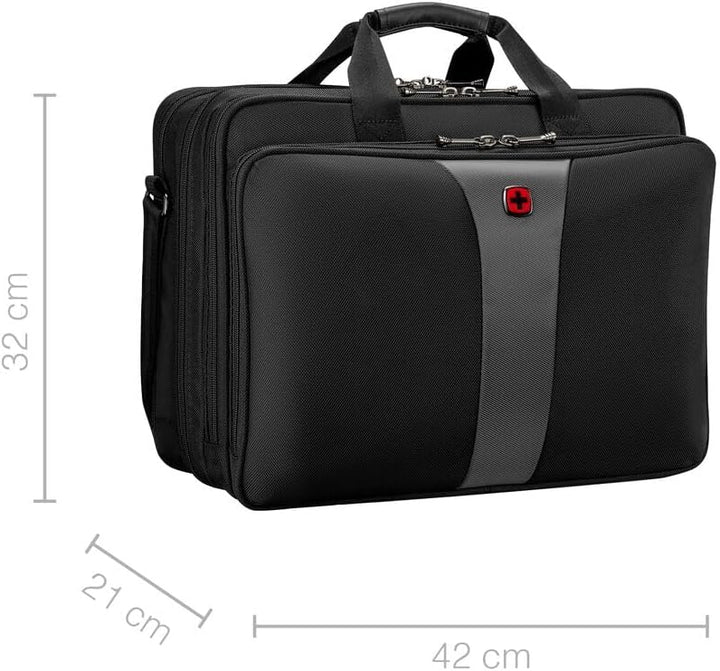 WENGER Legacy 17 Laptop-Tasche zum Umhängen, Notebook bis 17 Zoll, Aktentasche, Organizer, 26 l, Dam