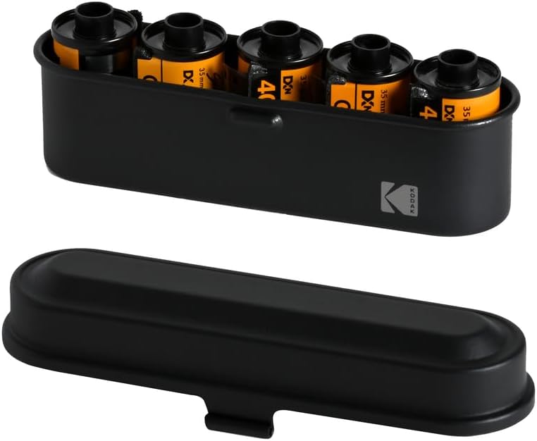 KODAK Filmkoffer – für 5 Rollen à 35 mm Folien – kompakter Retro-Stahlkoffer zum Sortieren und Schüt