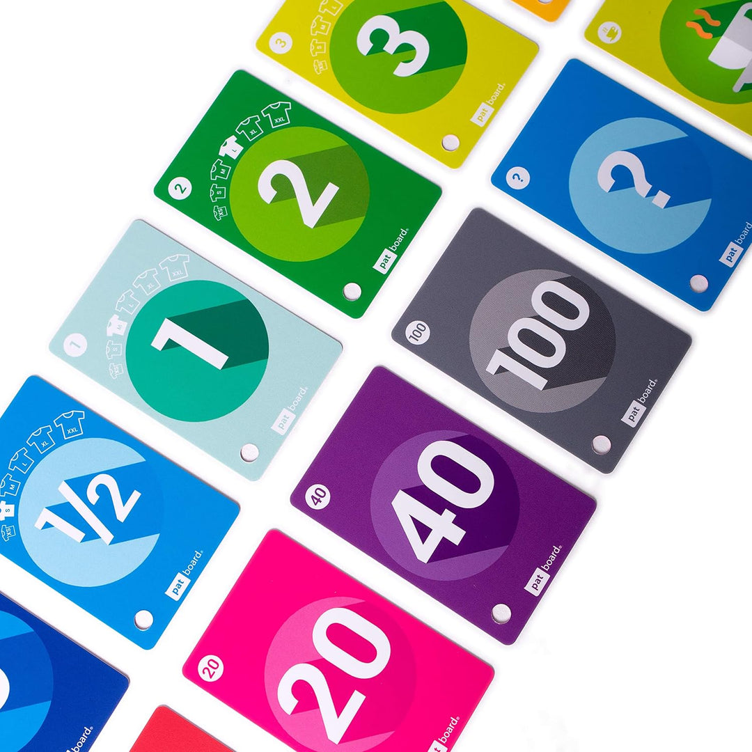 PATboard Planning Poker Cards - Set mit 4 Decks - Schreibwaren für agiles Scrum - Schätzung Fibonacc