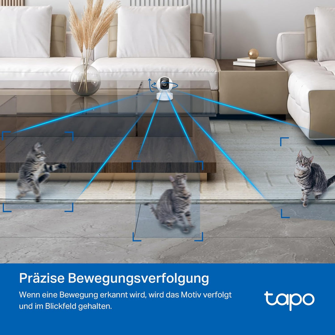 Tapo C232 360° KI-WLAN-Überwachungskamera, Ethernet/WLAN, 3K 5MP, Bewegungsverfolgung, Nachtsicht, Z