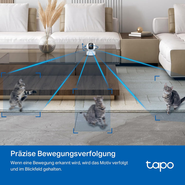 Tapo C232 360° KI-WLAN-Überwachungskamera, Ethernet/WLAN, 3K 5MP, Bewegungsverfolgung, Nachtsicht, Z