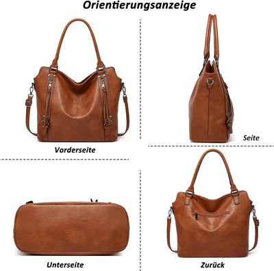 TAN.TOMI Handtasche Damen,Handtaschen Set,Umhängetasche Gross Schultertasche Frau Elegant Henkeltasc