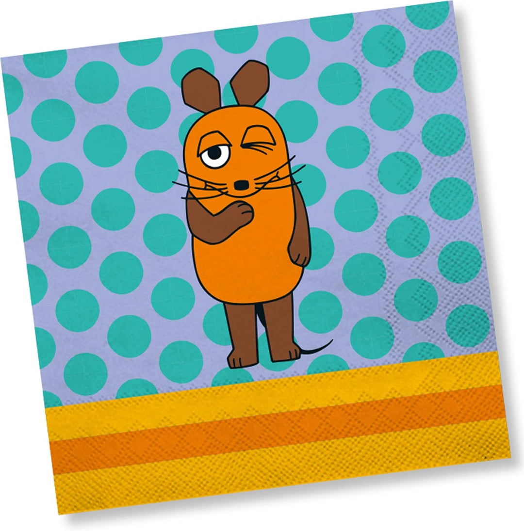 104-tlg Party-Set * DIE SENDUNG MIT DER MAUS * für Kindergeburtstag mit Teller + Becher + Servietten