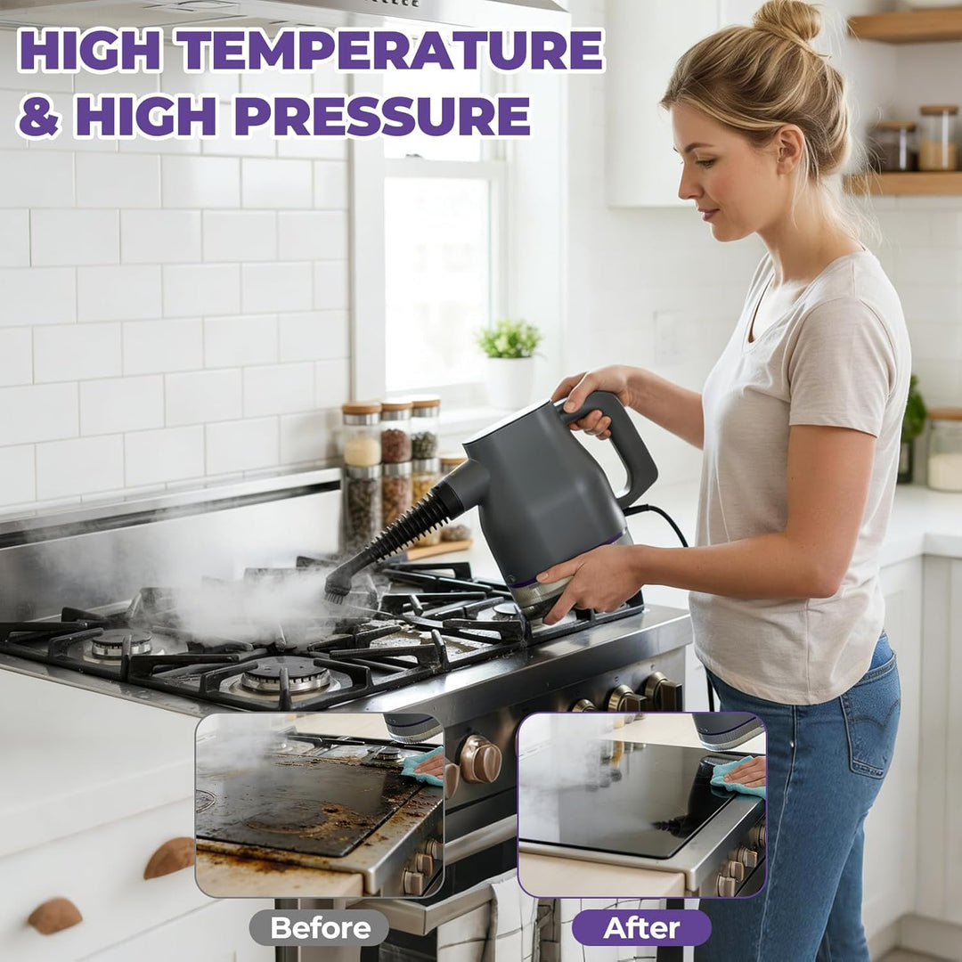 1350W Dampfreiniger Handgerät 15-Sekunden-Aufheizung 130℃ Tragbarer Dampfreiniger für Zuhause mit 40