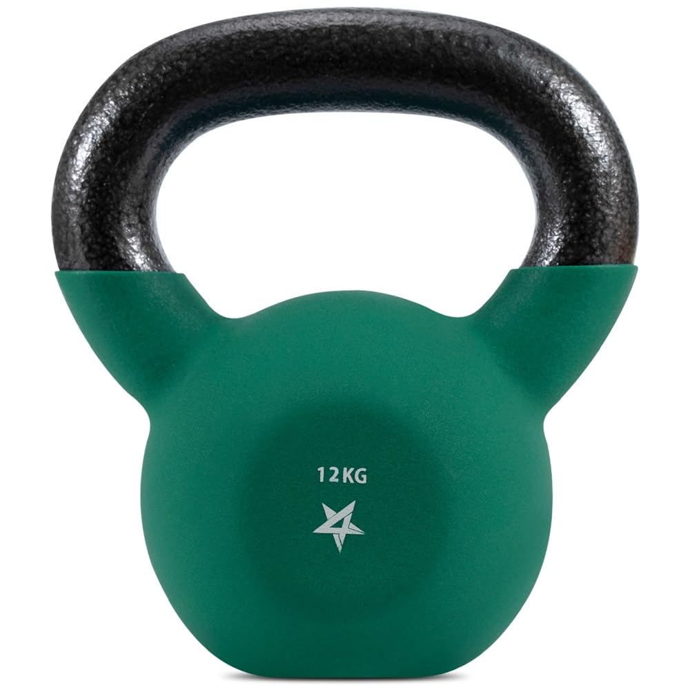 Yes4All 2-20 kg Cast Iron Kettlebell with Neoprene Coating, Multicoloured Kettlebells, Swing Dumbbel