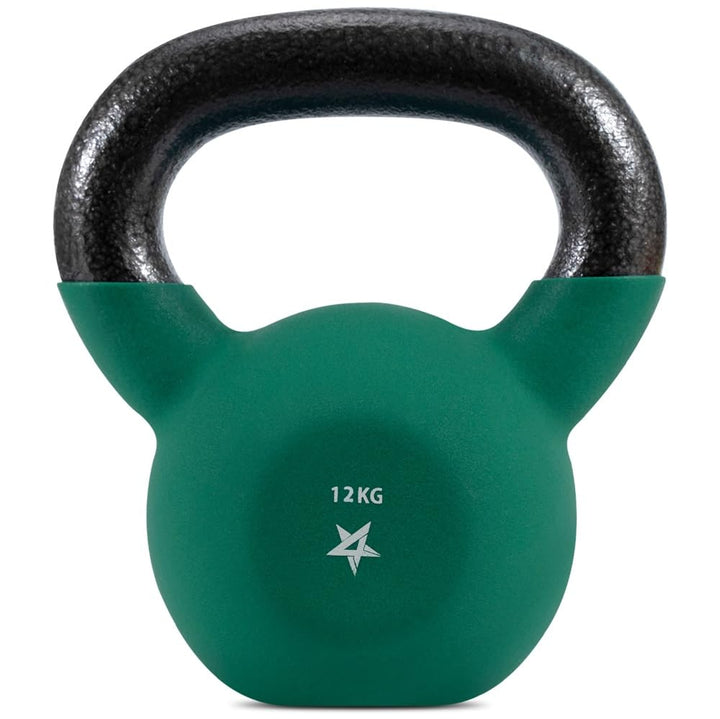 Yes4All 2-20 kg Cast Iron Kettlebell with Neoprene Coating, Multicoloured Kettlebells, Swing Dumbbel