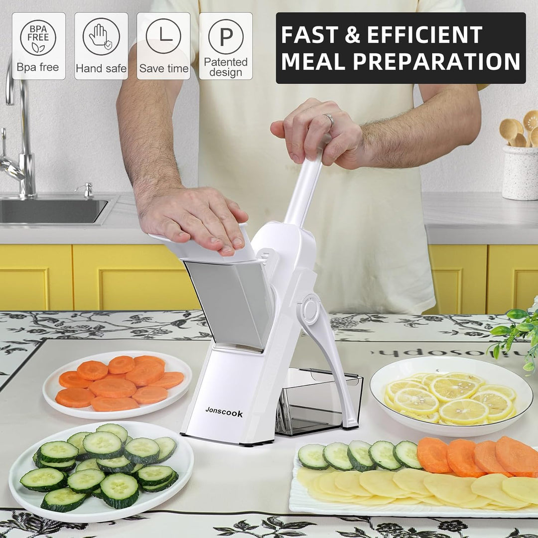 Safe Veggie Chopper Gemüseschneider, Pommes Frittierschneider, Zwiebelhacker, Gemüsehobel, multifunk