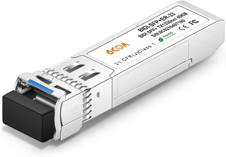 EIN Paar 10G SFP+ Bidi Transceiver, 10GBase-BIDI 1270 nm/1330 nm SMF, bis zu 40 km, kompatibel mit C