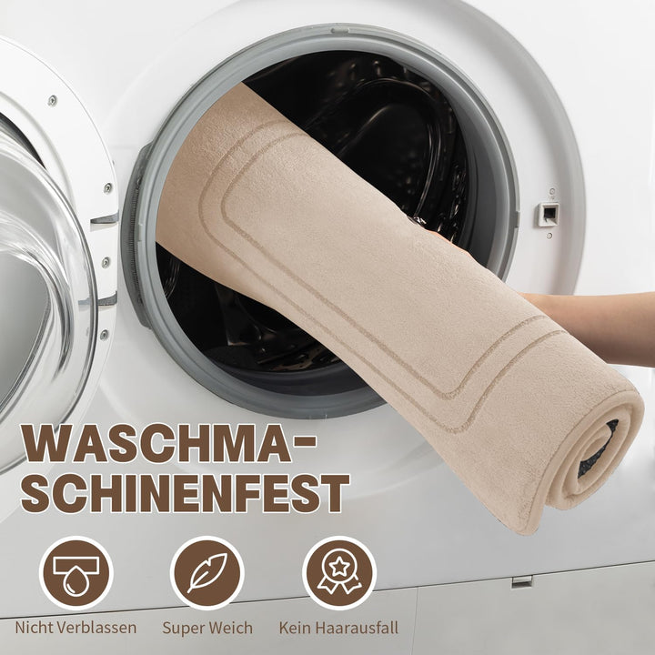 chakme Badematte rutschfest,Badezimmerteppich Weich Badteppich Saugfähige Badvorleger Duschvorleger