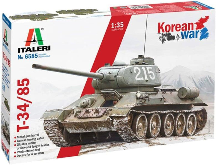 Italeri 6585S 1:35 T-34/85 - Bausatz, Standmodellbau, Basteln, Hobby, Kleben, Plastikbausatz, detail
