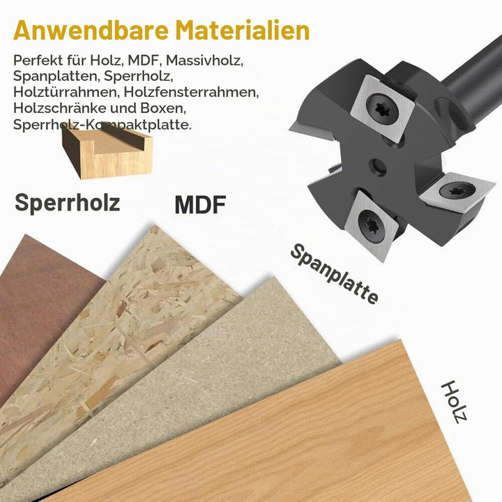 BALUGAEA Planfräser 12mm Schaft Durchmesser 45mm 4 Zähne Hobelfräser Abflachfräser Planfräser für Ob