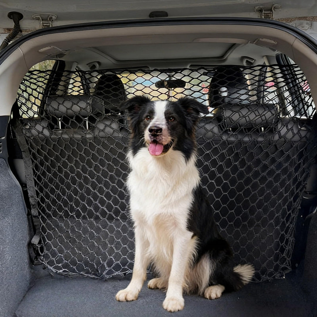 BAIFULAI 120×90CM Doppelschicht Hundegitter Auto, Hundeschutznetz Auto, Hunde-Auto-Trennnetz Haustie