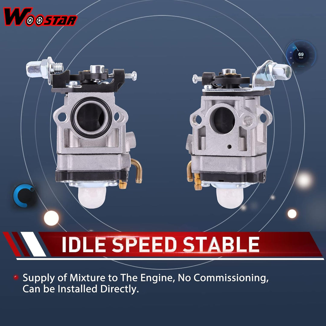 WOOSTAR 15mm Vergaser Ersatz für 47ccm 49ccm 2 Stroke Mini Pocketbike Quad Chopper Roller Motor PZ15