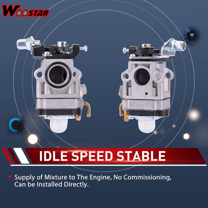 WOOSTAR 15mm Vergaser Ersatz für 47ccm 49ccm 2 Stroke Mini Pocketbike Quad Chopper Roller Motor PZ15