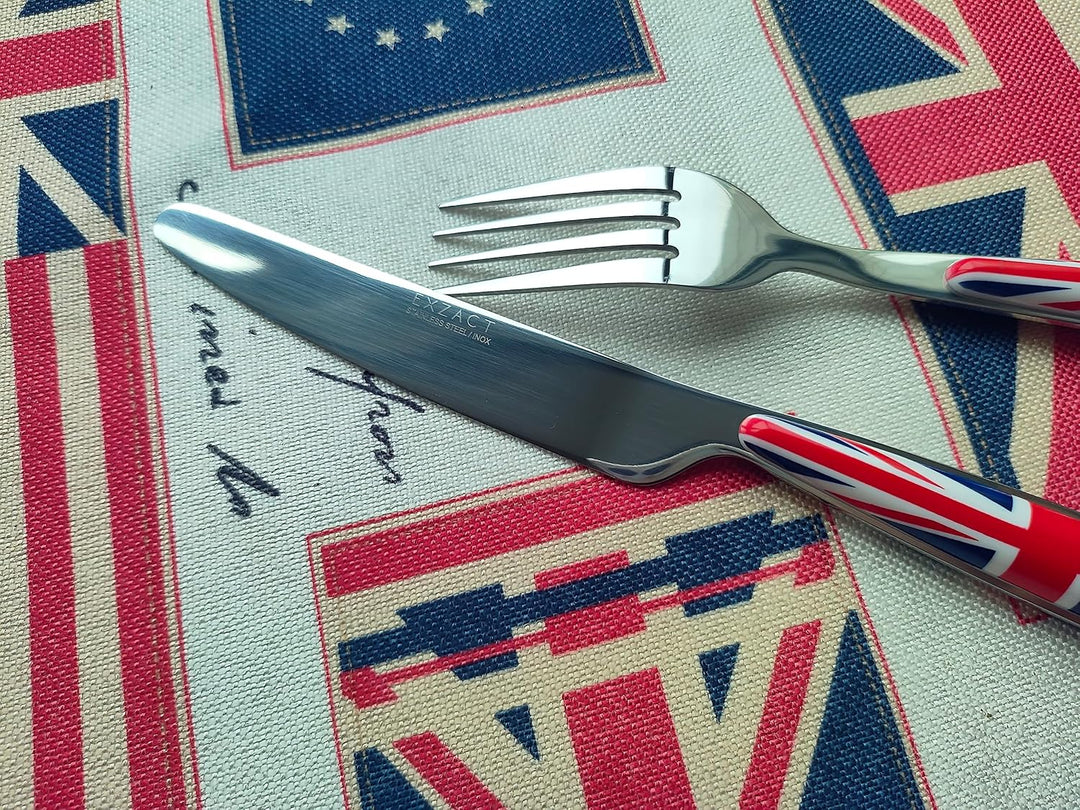 Exzact Rostfrei Stahl Besteck Set EX07 Union Jack X 24, Union Jack X 24